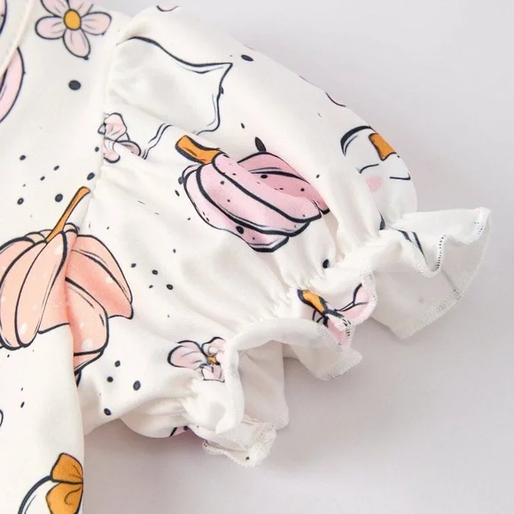 ๐ Rylee Faith Designs Ghost Pumpkin Twirl Dress 2 5 6 7 - Picture 4 of 8